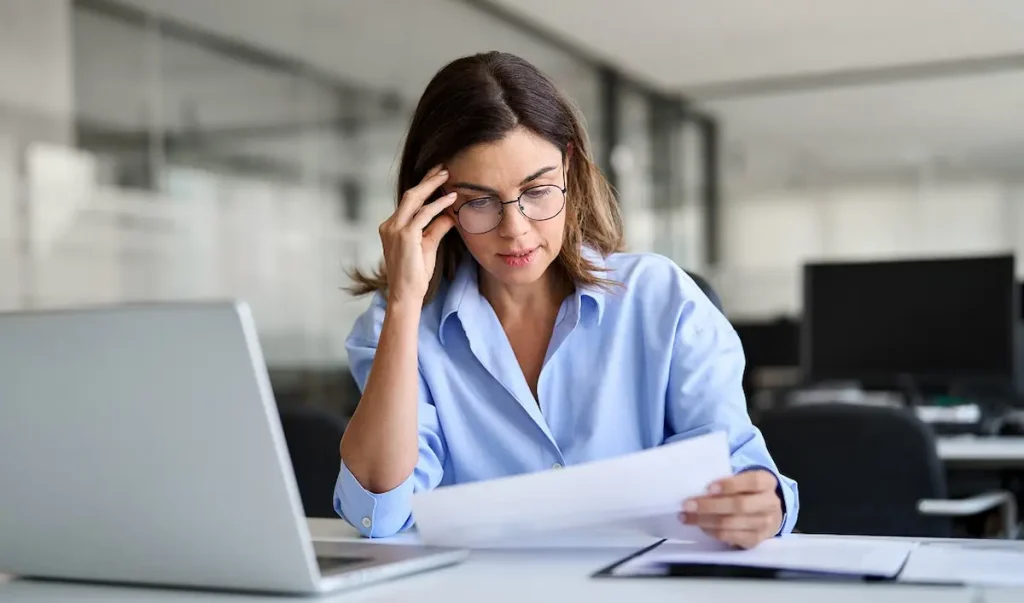 Professional Reviewing Paperwork